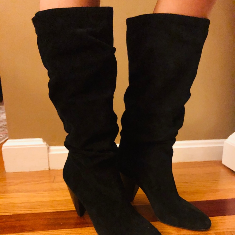Vince Camuto Suede Heel Knee High Dress Boots